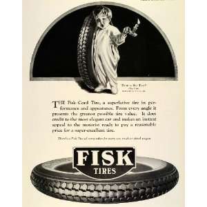  1924 Ad Fisk Rubber Cord Tires Car Parts Sleepy Baby 