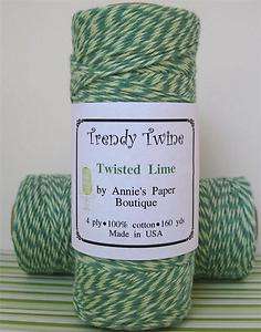   Lime Trendy Twine {Dark Green & Light Green Bakers Twine}  