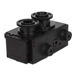 DIY 35mm DC67 Film Lomo TLR Twin Lens Reflex Plactic Toy Camera Black 
