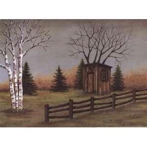  Backwoods Outhouse   Poster by Lisa Kennedy (12x9)