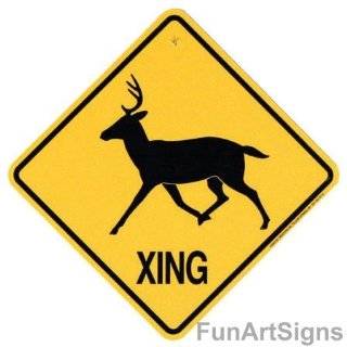  DEER CROSSING sign * street animal hunt buck Explore 