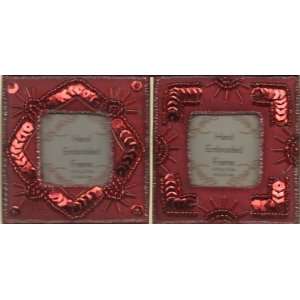   Frames RED, 1.75 X 1.75 inches, Made in India, Boxed 