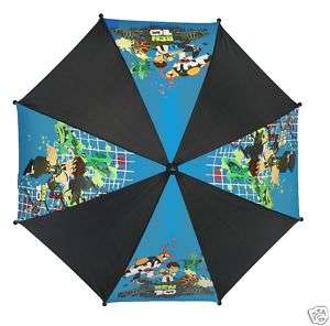 Ben 10 Monsters Black & Blue Childrens Umbrella NEW  