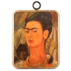    Decoupage wall adornment, Frida Kahlo with Monkey