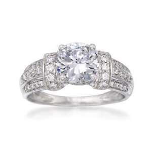  2.25 ct. t.w. CZ Solitaire Ring In 14kt White Gold 