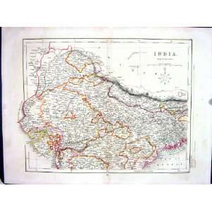  Archer College Antique Map C1875 India Calcutta Jeypoor 