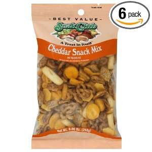 Snak Club Cheddar Snack Mix, 9 Ounce (Pack of 6)  Grocery 