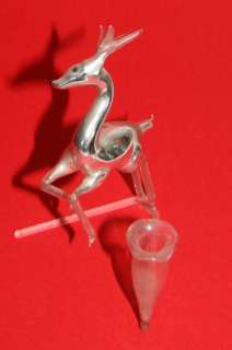 German description BIMINI Glasskulptur; Art Deco springender Hirsch 