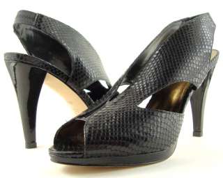 ARTURO CHIANG IMAN Black Snake Womens Shoes 8.5  
