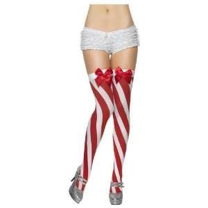  Candy Stripe Stockings with Bow [Toy] Toys & Games