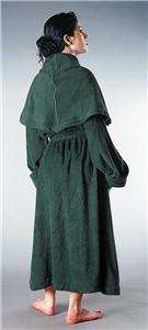 Womens Hooded Long Terry Cotton Monk Bathrobe S M L XL+  
