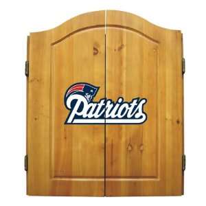 New England Patriots NFL Complete Dart Board Cabinet Set (w/darts 