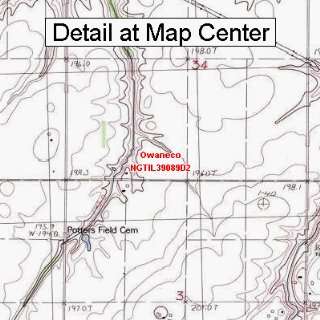  USGS Topographic Quadrangle Map   Owaneco, Illinois 