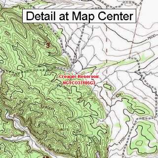 USGS Topographic Quadrangle Map   Creager Reservoir, Colorado (Folded 