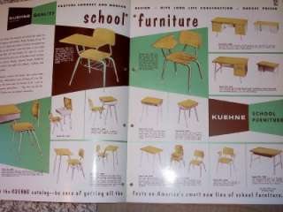Vtg Kuehne School Furniture Catalog~Desks/Chairs 1955  