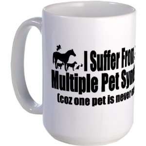  Multiple Pet Syndrome Pets Large Mug by  