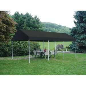  1020 Canopy, 1 3/8 4 Rib Frame, Black Polyester Cover 