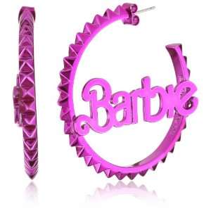  nOir For Barbie Pyramid Name Hoops Jewelry