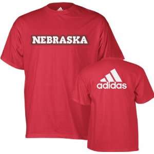  Nebraska Cornhuskers Red adidas Dot Mark T Shirt Sports 