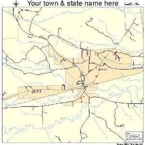  Street & Road Map of Pine Hill, Alabama AL   Printed 