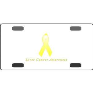 Liver Cancer Awareness Ribbon Vanity License Plate