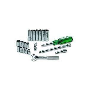  21 Piece 1/4in. Drive SAE 6 Point Complete Socket Set 