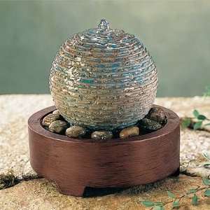 CLAY BALL DESKTOP DESK TOP SOOTHING WATER FOUNTAIN 