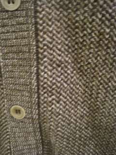 Tricots St. Raphael 100% Merino Wool Natural Color Cardigan Sweater 