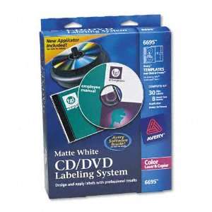 Avery  CD/DVD Design Kit, 30 Labels & 8 Inserts for Color 