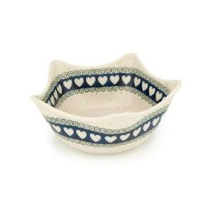  Polish Pottery Cupid Five Point Bowl
