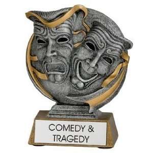   Trophies   5 INCH DISC COMEDY AND TRAGEDY TROPHY