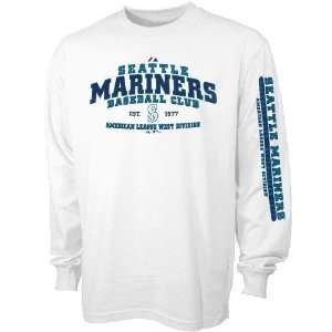  Majestic Seattle Mariners Fan Club White Youth Long Sleeve 