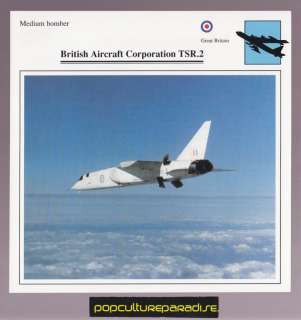 BRITISH AIRCRAFT CORPORATION TSR.2 BAC Airplane CARD  