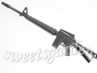 Assault Rifle M16A2 Gun Metal Keychain Bag Dangle Charm  