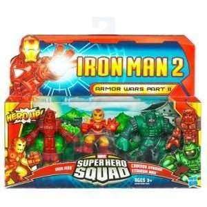 Hero Squad Armor Wars Action Figure 3Pack Iron Man Prototype, Crimson 
