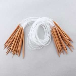   32 CARBONIZED Circular Bamboo Knitting Needles Arts, Crafts & Sewing
