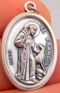 Saint St Francis Of Assisi Italian Made Medal Catholic Religious 