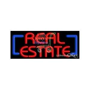 Real Estate Neon Sign 13 inch tall x 32 inch wide x 3.5 inch Deep inch 