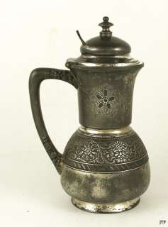 ROGERS SMITH & CO ASSYRIAN HEAD SILVER PITCHER/FLAGON  