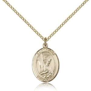 Gold Filled St. Saint Helen Medal Pendant 3/4 x 1/2 Inches 8043GF 