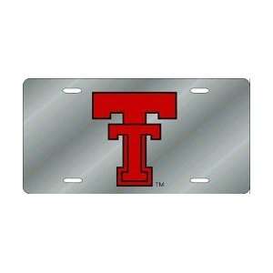  Texas Tech Red Raiders Laser Cut Silver License Plate 