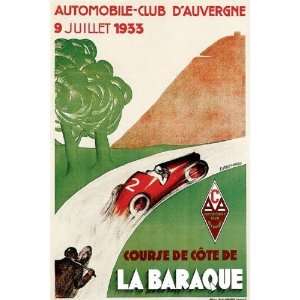  1933 COTE LA BARAQUE AUTOMOBILE CLUB CAR RACE GRAND PRIX 