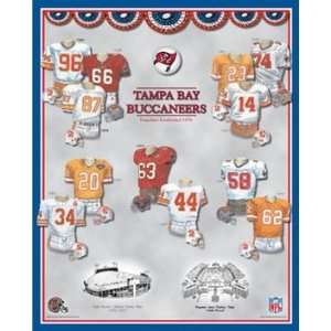  Tampa Bay Buccaneers 11 x 14 Uniform History Plaque 
