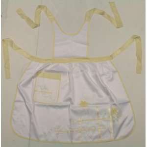  Blossom Embroidered Apron , Yellow