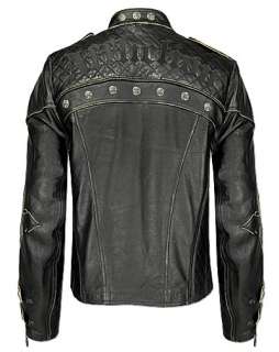 New AFFLICTION x BUCKLE Day Tripper Leather Jacket Motorcyle Cross 