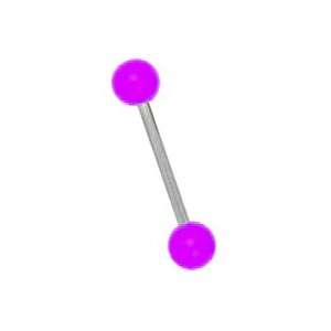  Violet Glow in the dark Tongue Ring Barbells Jewelry