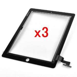 Neewer 3x Black Touch Screen Glass Digitizer for iPad 2 