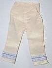 barbie pants cream white capri real pockets ribbon trim bottoms