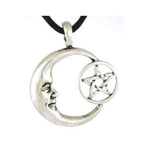  Pentagram Moon Celestial Amulet Pentacle Necklace Pendant 