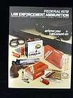 1978 FEDERAL Gun Firearm Ammunition Brochure POLICE LAW ENFORCEMENT